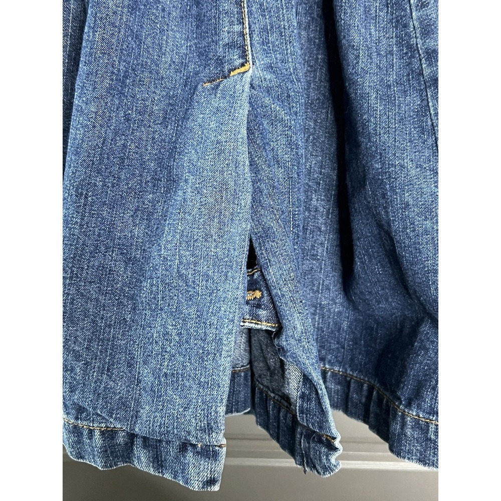 Vintage Juicy Couture Trench Coat Womens Large Denim Double Breasted Y2K - Picture 14 of 16